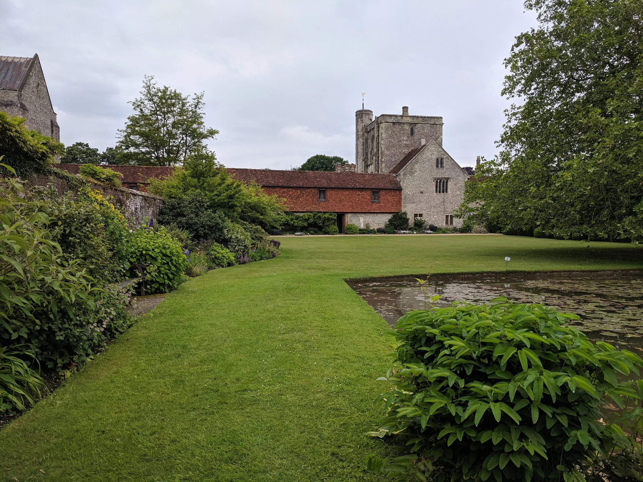 The Hospital of St Cross and Almshouse of Noble Poverty. Not pictured: dead pigeon in the pond. (Though of course I took a photo for Heidi Trudell and her Dead Birds 4 Science! group.)