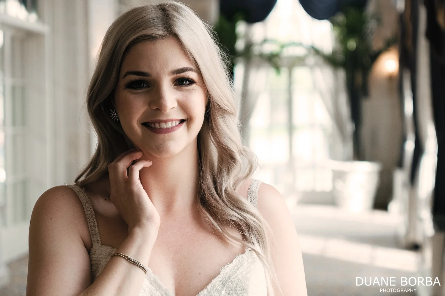Bridal portrait at the Hermitage Hotel in Downtown Nashville