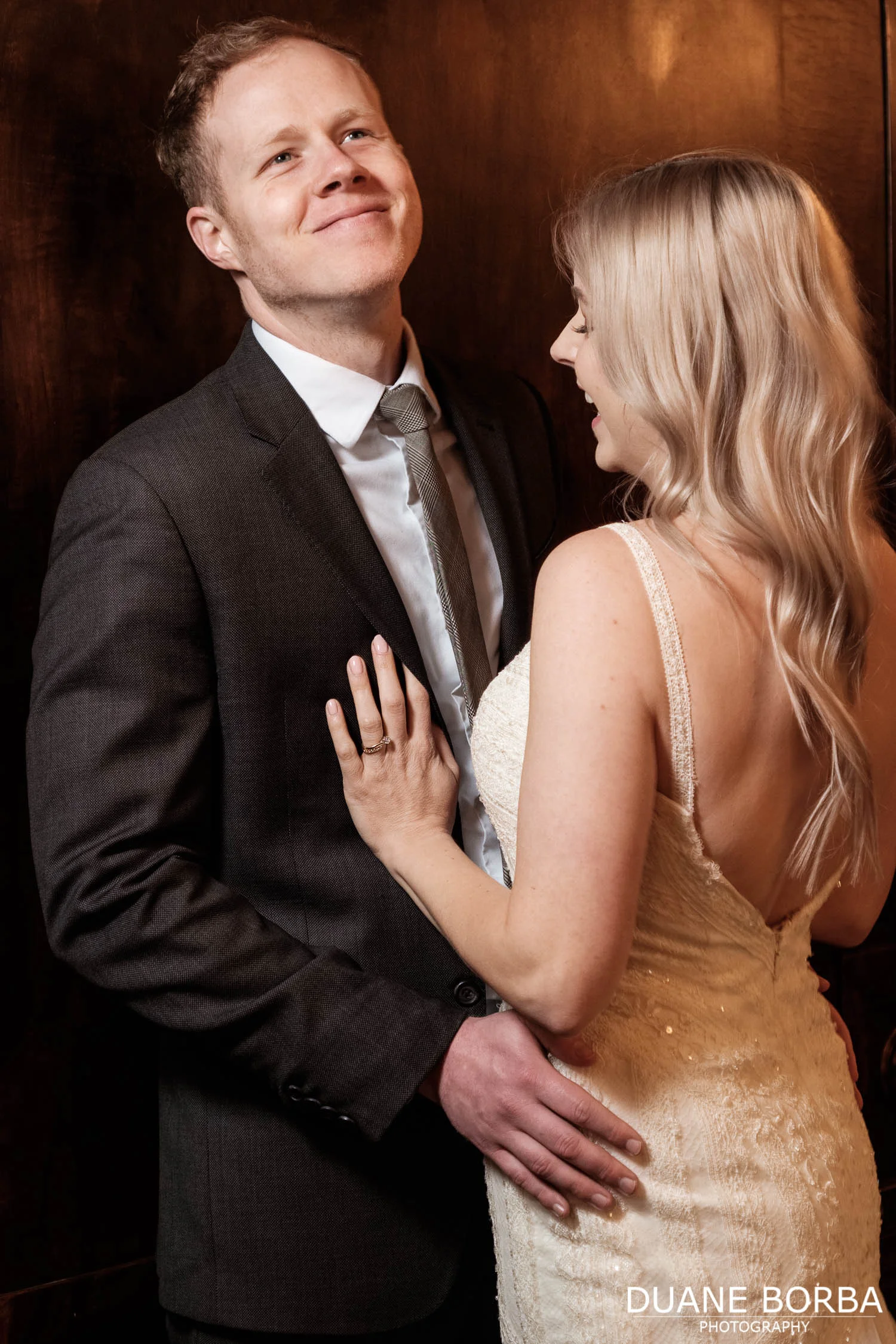 Bride and Groom having fun