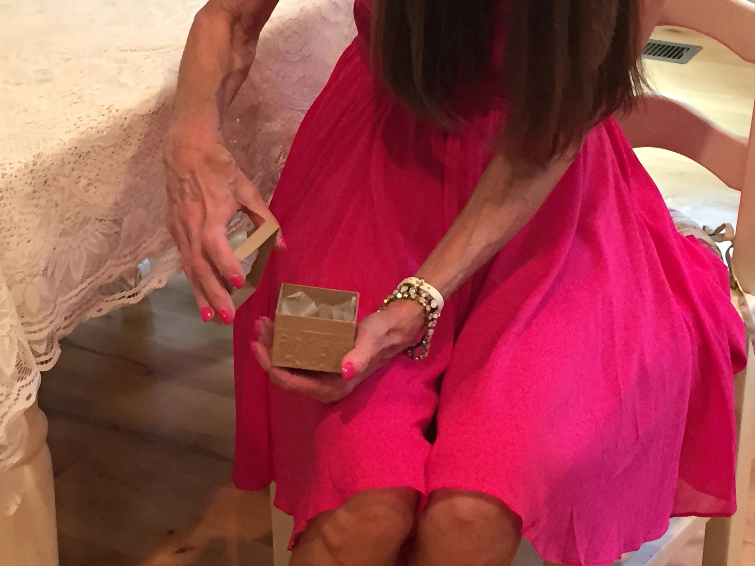 Kris' mom opening her surprise!