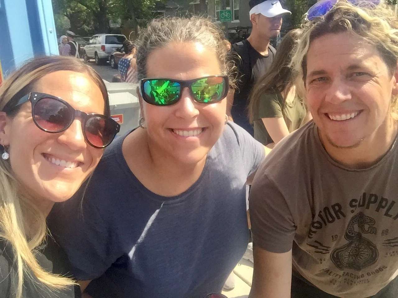 Smiling through the heat!
