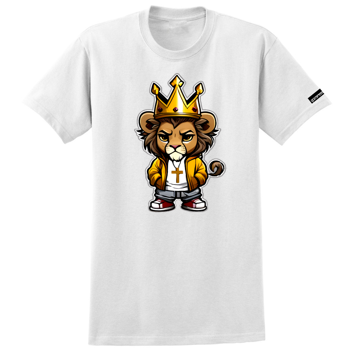 KINGSWEAR LION White tshirt.png