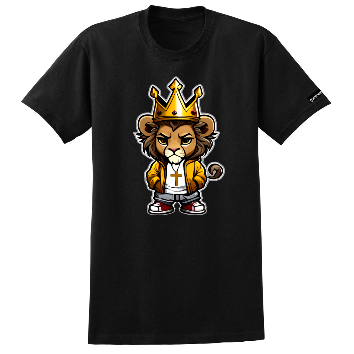 KINGSWEAR LION Black Tshirt.png