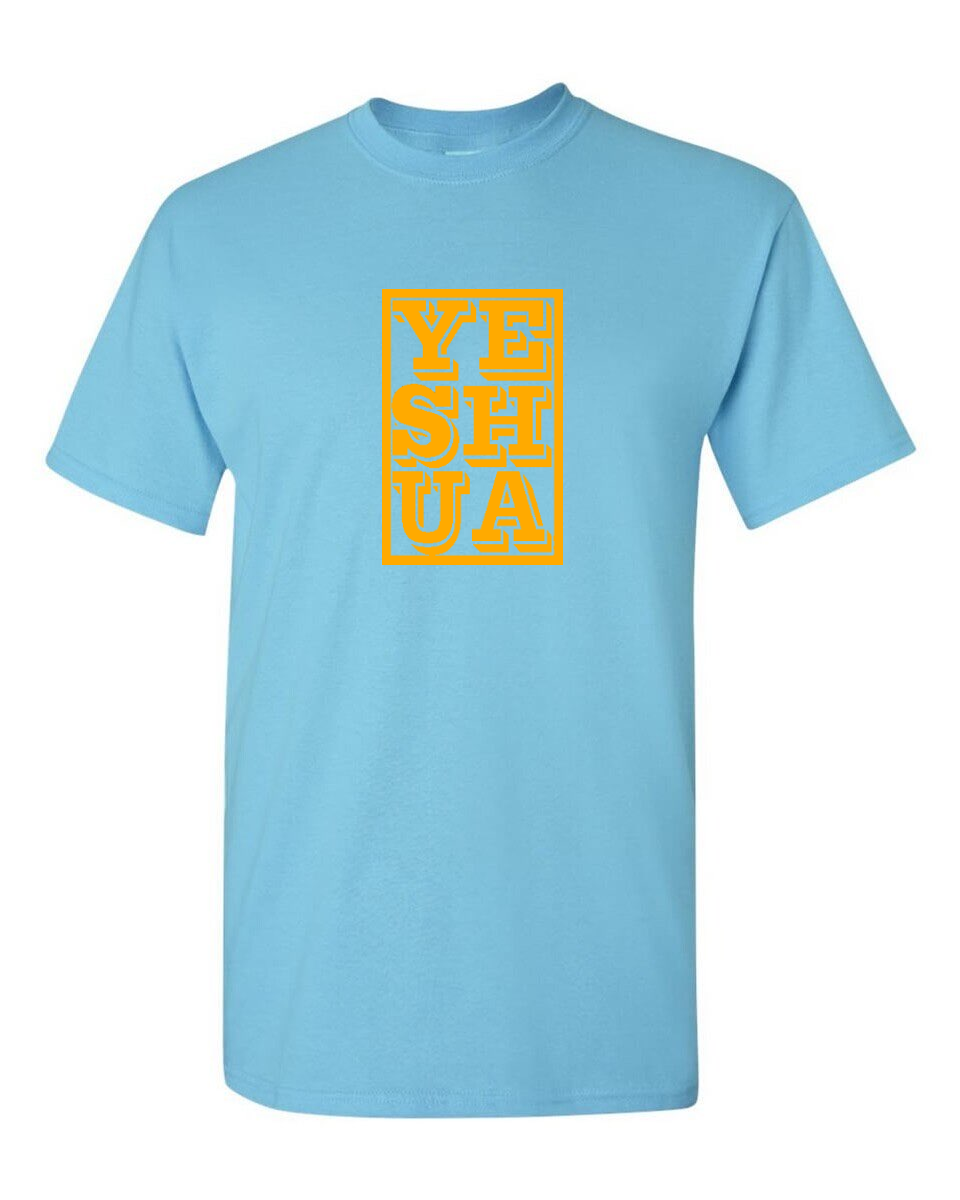 YESHUA YELLOW, Sky blue tshirt.png