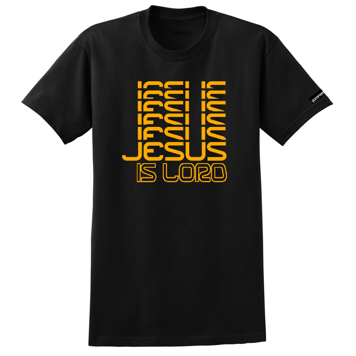 JESUS IS LORD YELLOW, Black tshirt.png