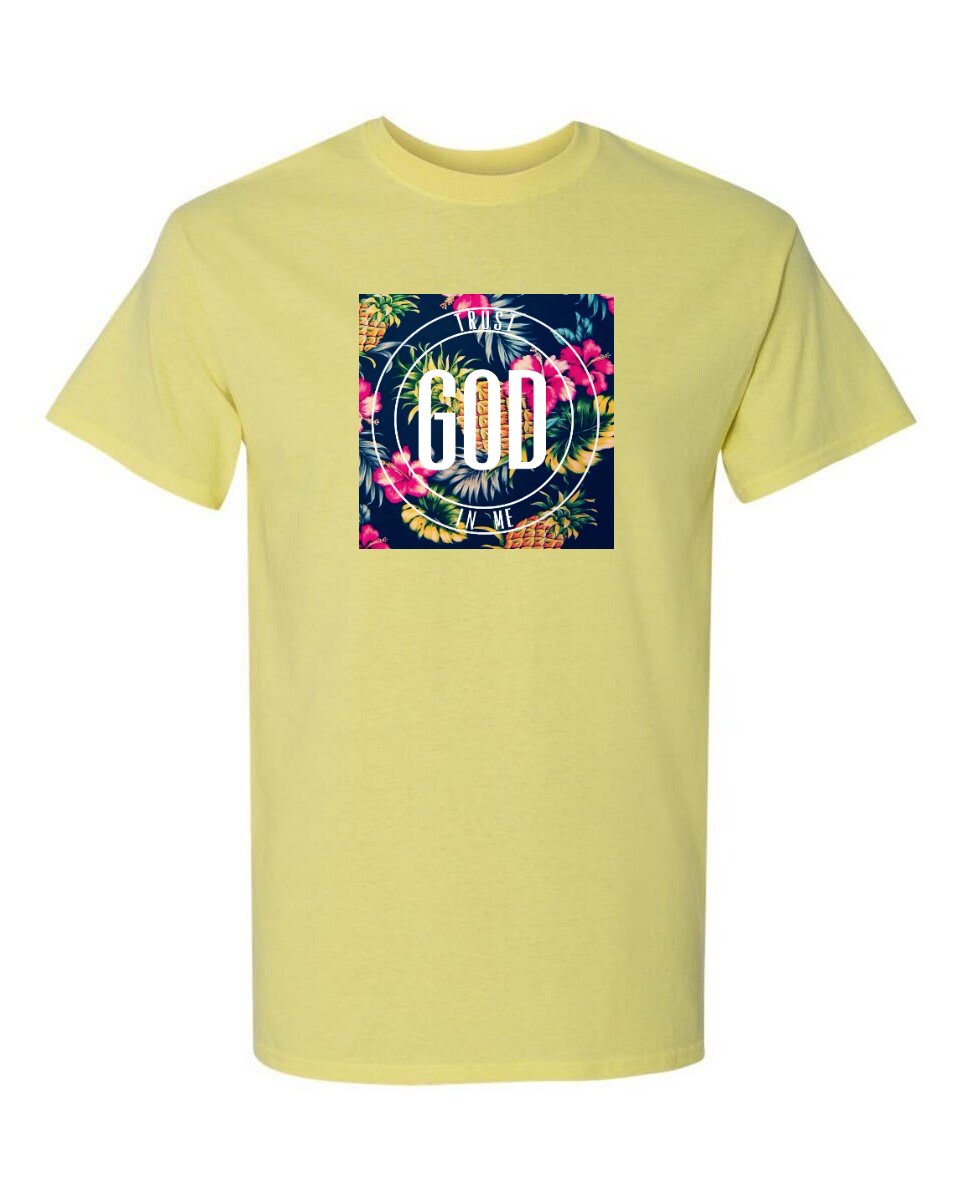 GOD TROPICAL, Corn silk tshirt.png