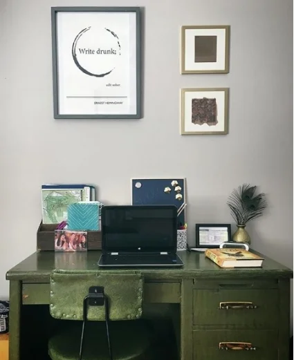 My writing desk! Not pictured: my Dew Drop Diffuser just out of frame :)