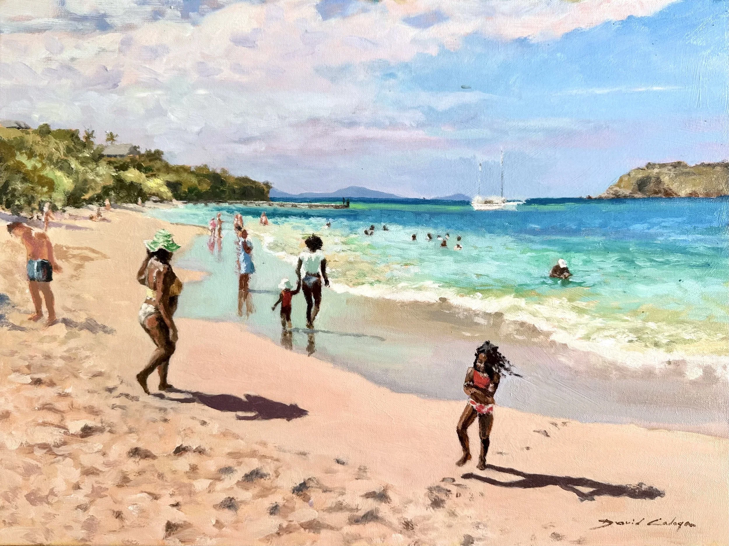 Pigeon Beach, Oil on Canvas, US$1850.00
