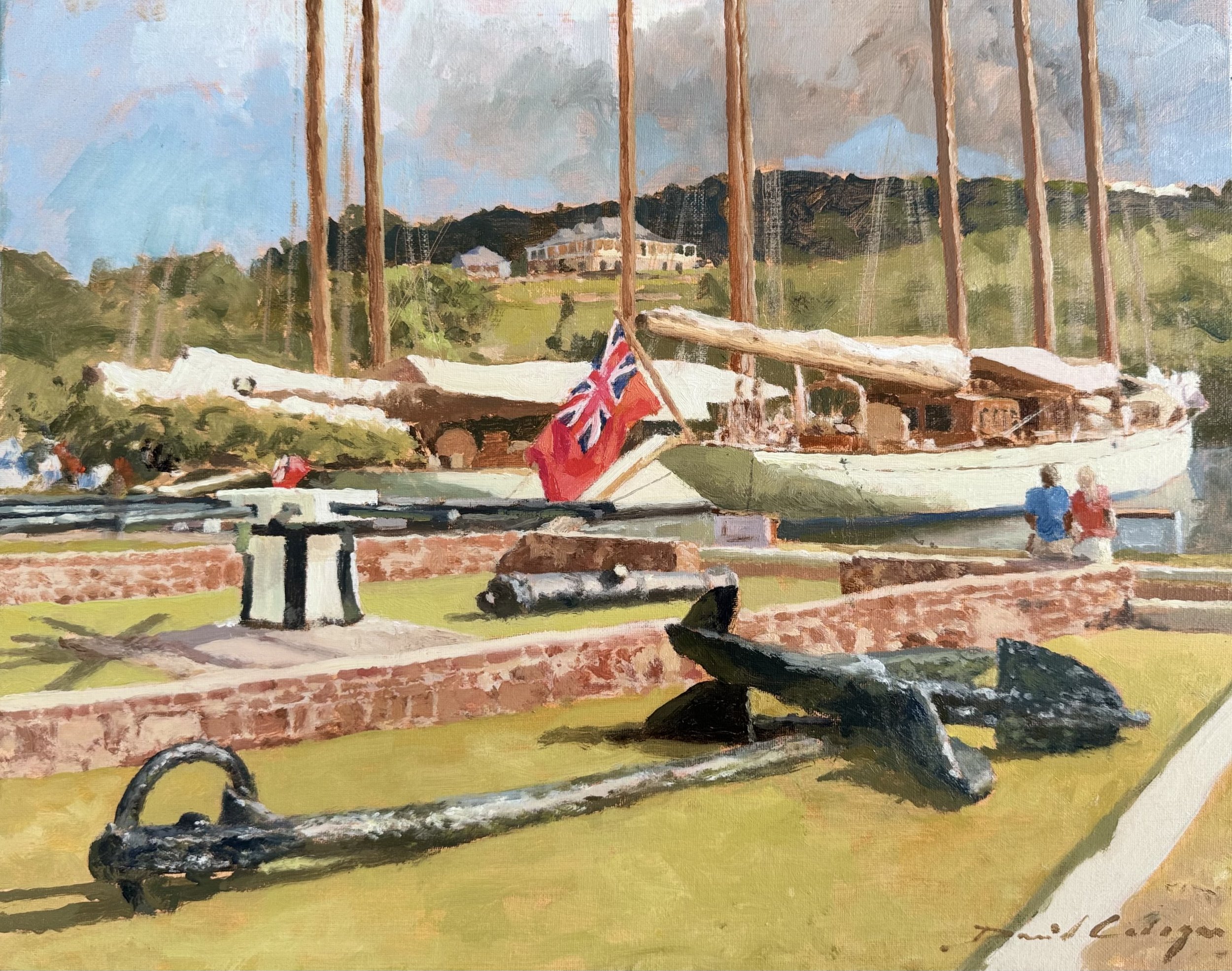 Nelson's Dockyard Antigua - Oil on Canvas, US$1650.00