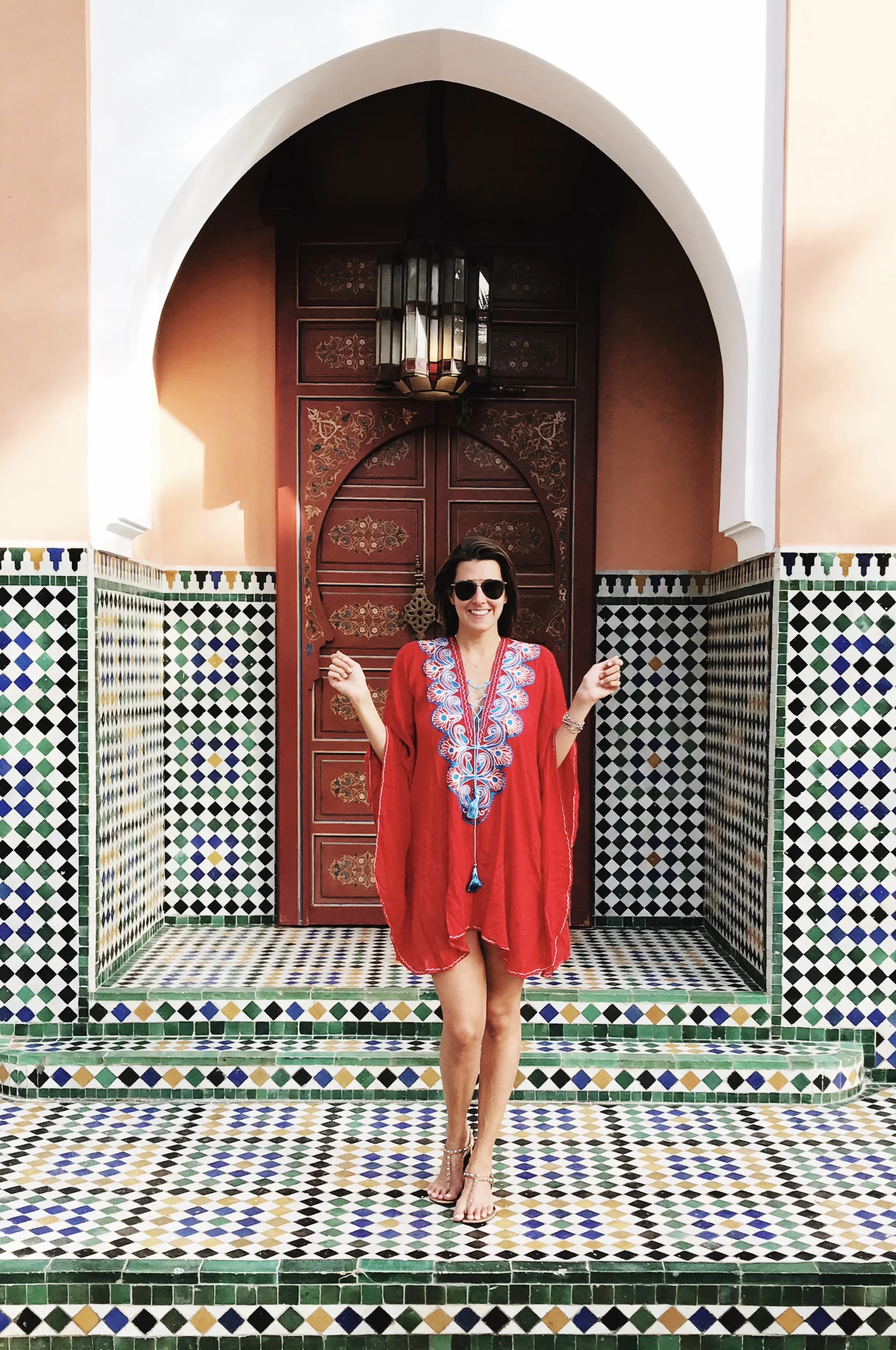 Red caftan Cover up