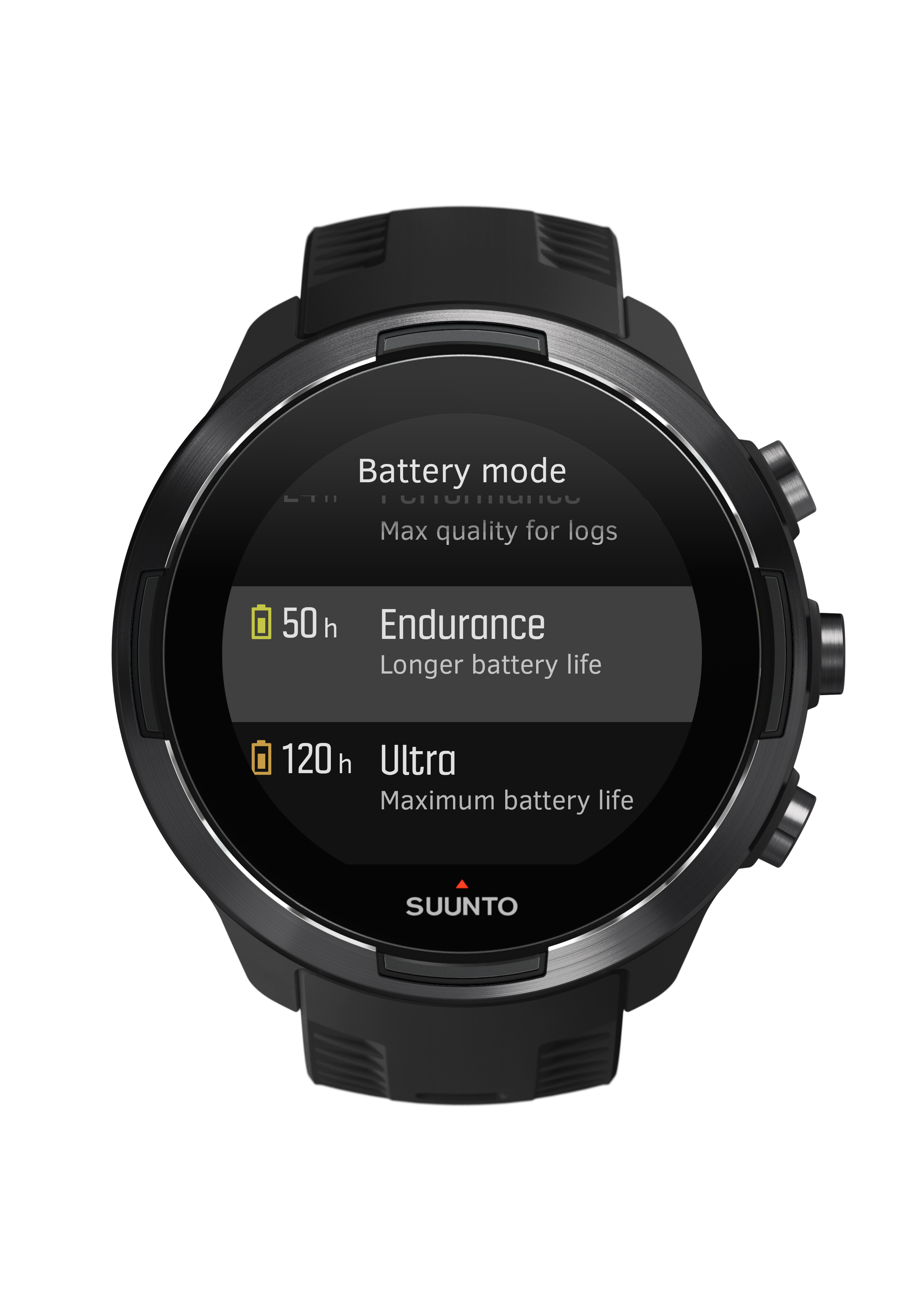 SS050019000 - SUUNTO9 - GEN1 BARO Black - Front View_TR-Options-batterymode.png