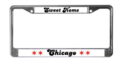 Custom license plate frame