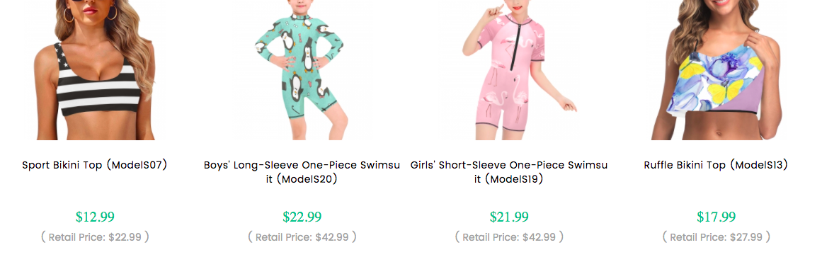 Print on Demand Bathing Suits for Kids