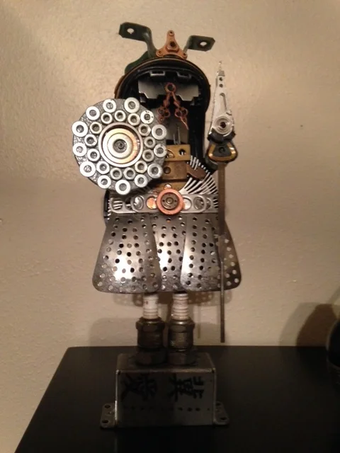 Altered Art Samurai  15"H  x6"W 