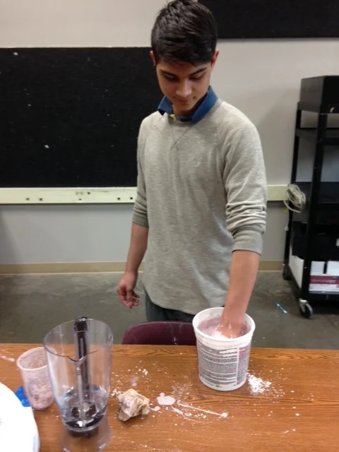 Trevor with hand in Alginate 2017.JPG