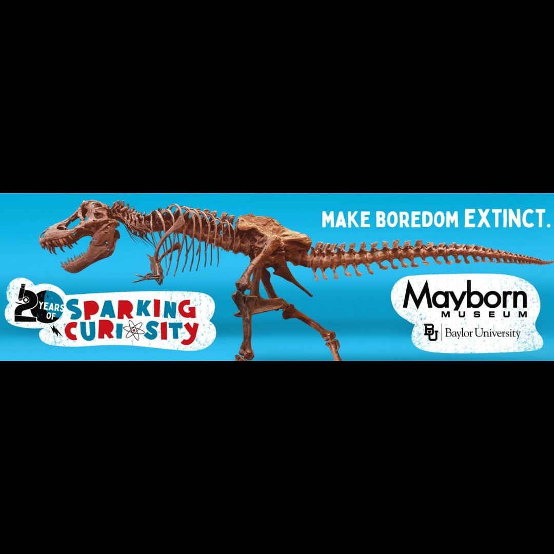 Our new billboard design for @maybornmuseum is now live on I-35. There&rsquo;s nothing boring about Stan the dinosaur or the Mayborn Museum! 🦕 #MaybornMuseum #WacoTX #WacoWeekend #wacographicdesign