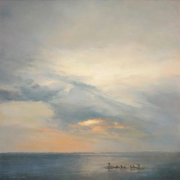 Leaving Ingram Bayou, oil on canvas, 32" x 32"