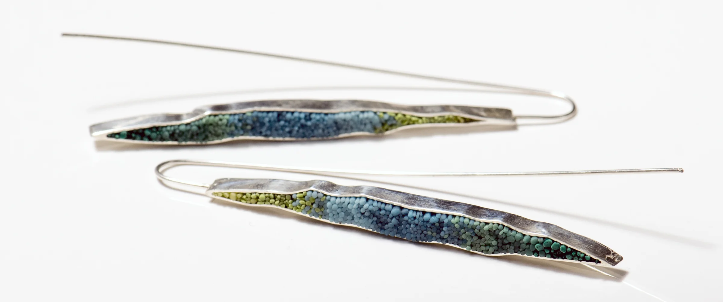 Parrot feather earrings