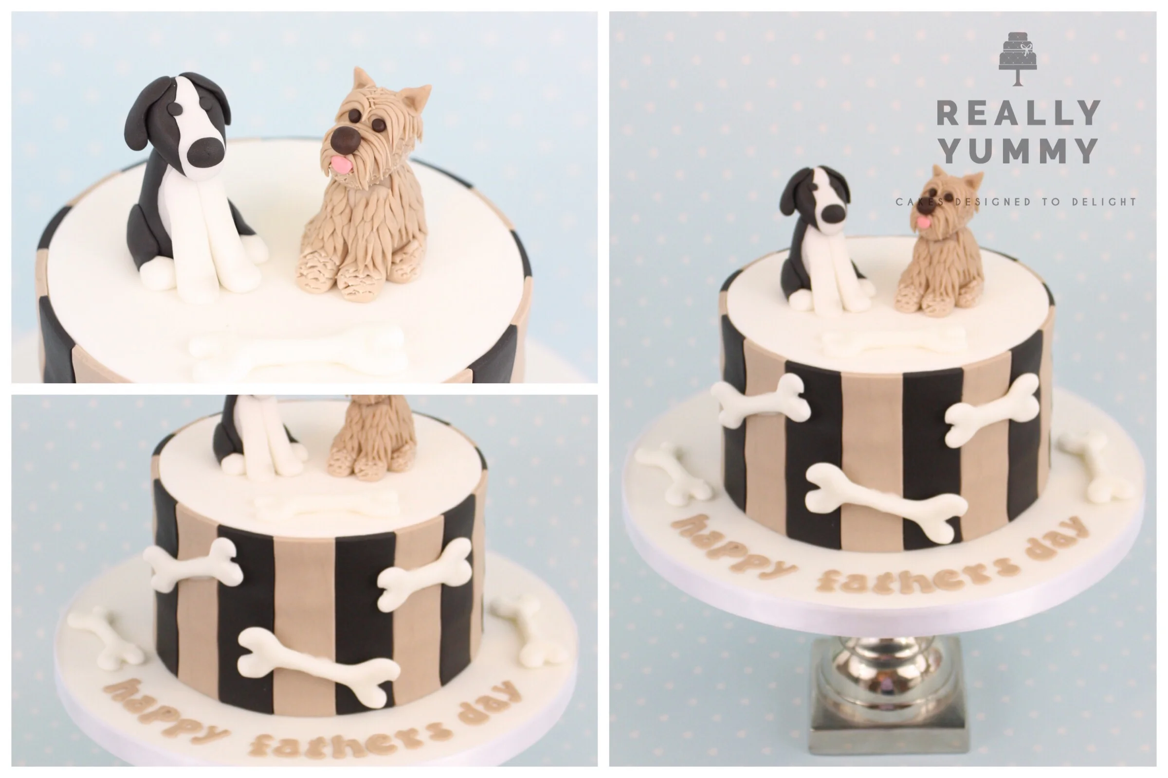 Dogs cake with bones
