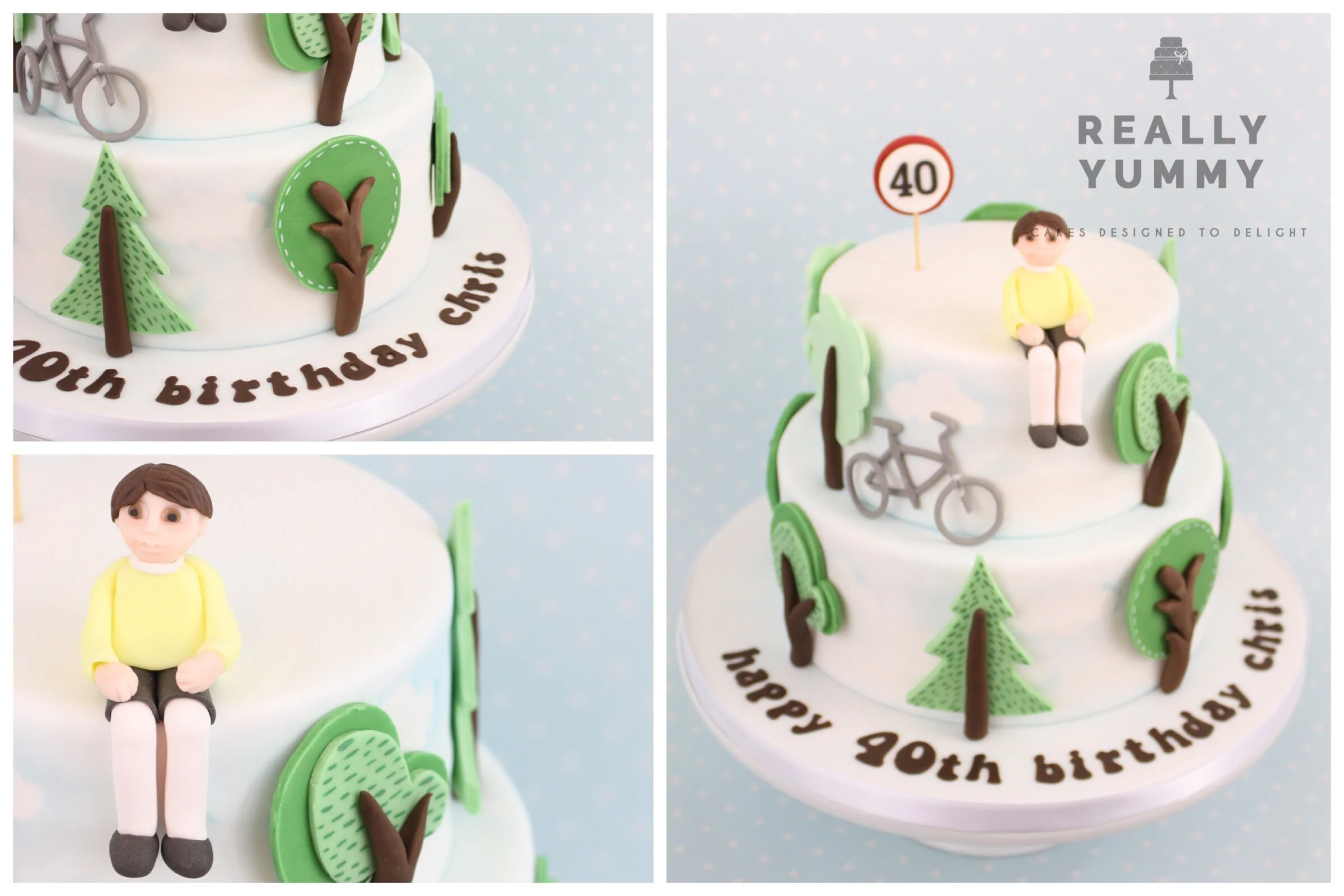 Cycling 40th birthday cake