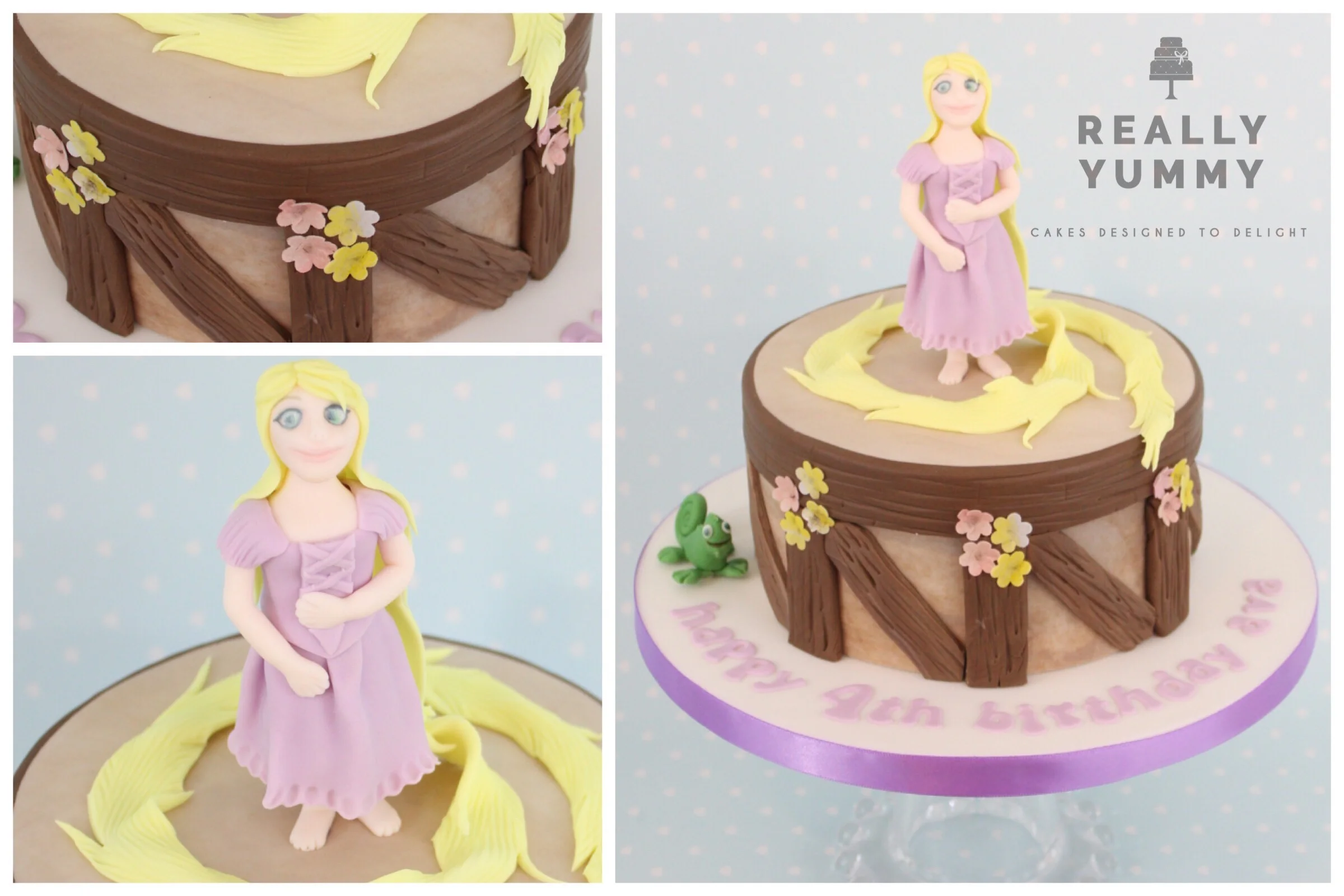 Tangled cake, with Rapunzel