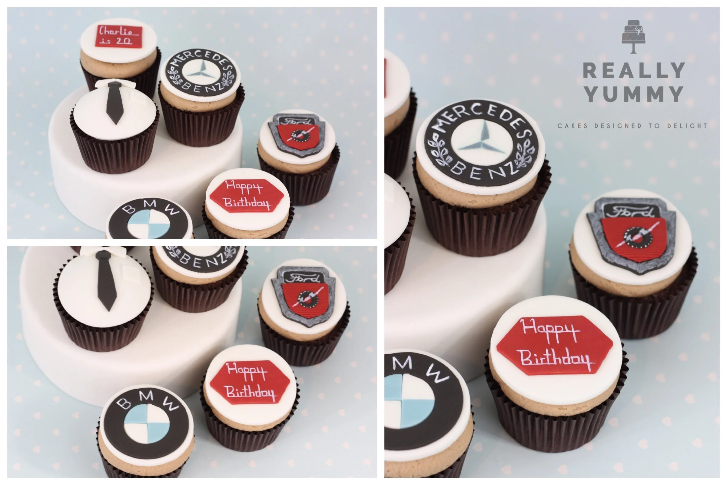 Classic car cupcakes