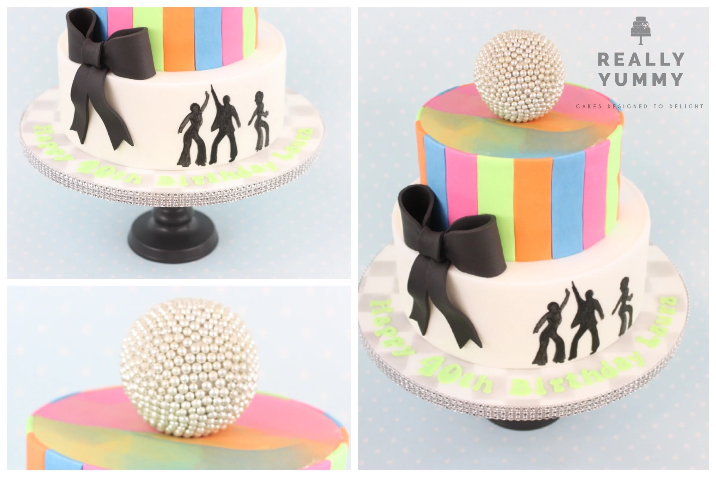 Disco birthday cake