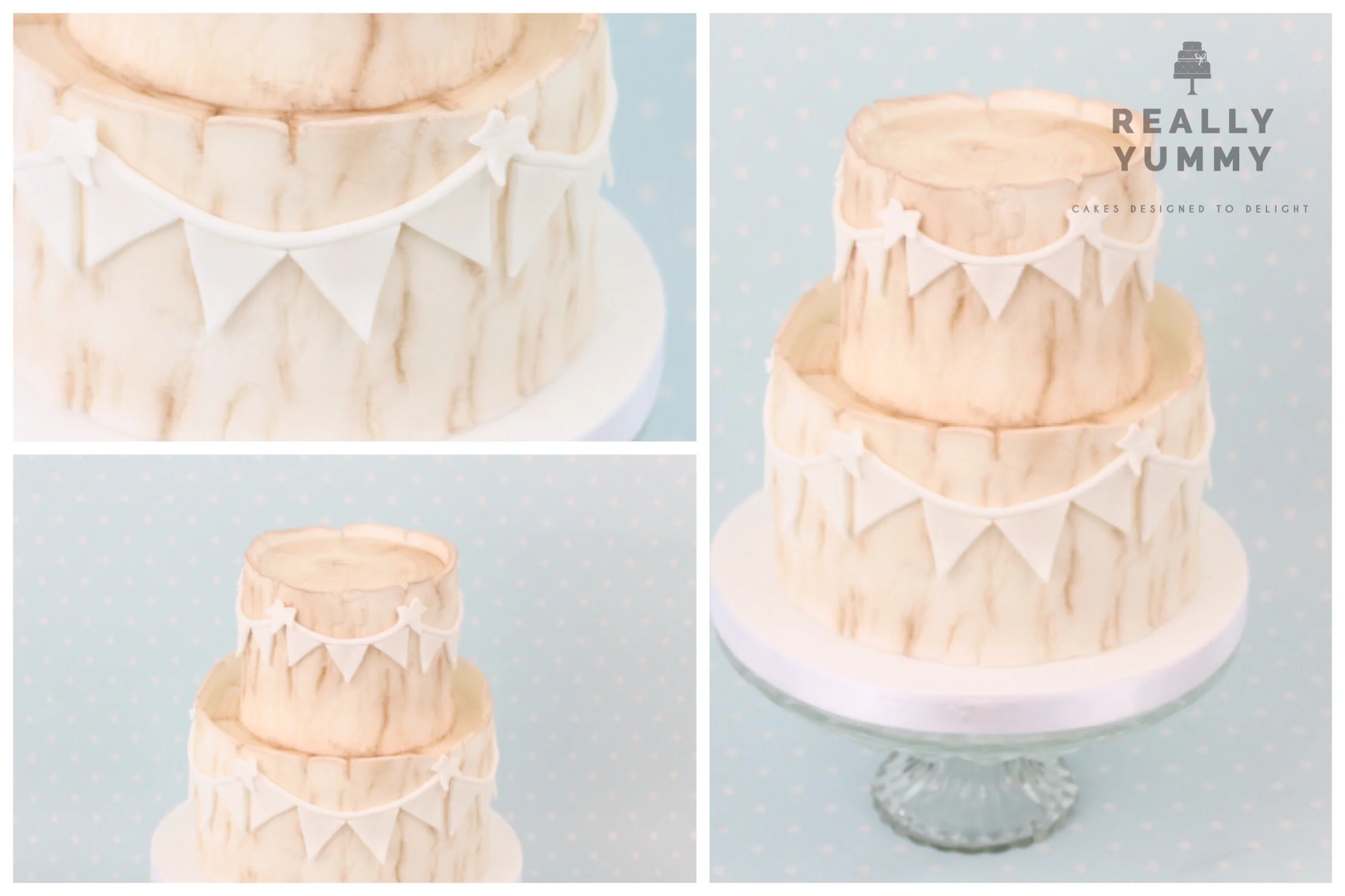Woodland and bunting in ivory