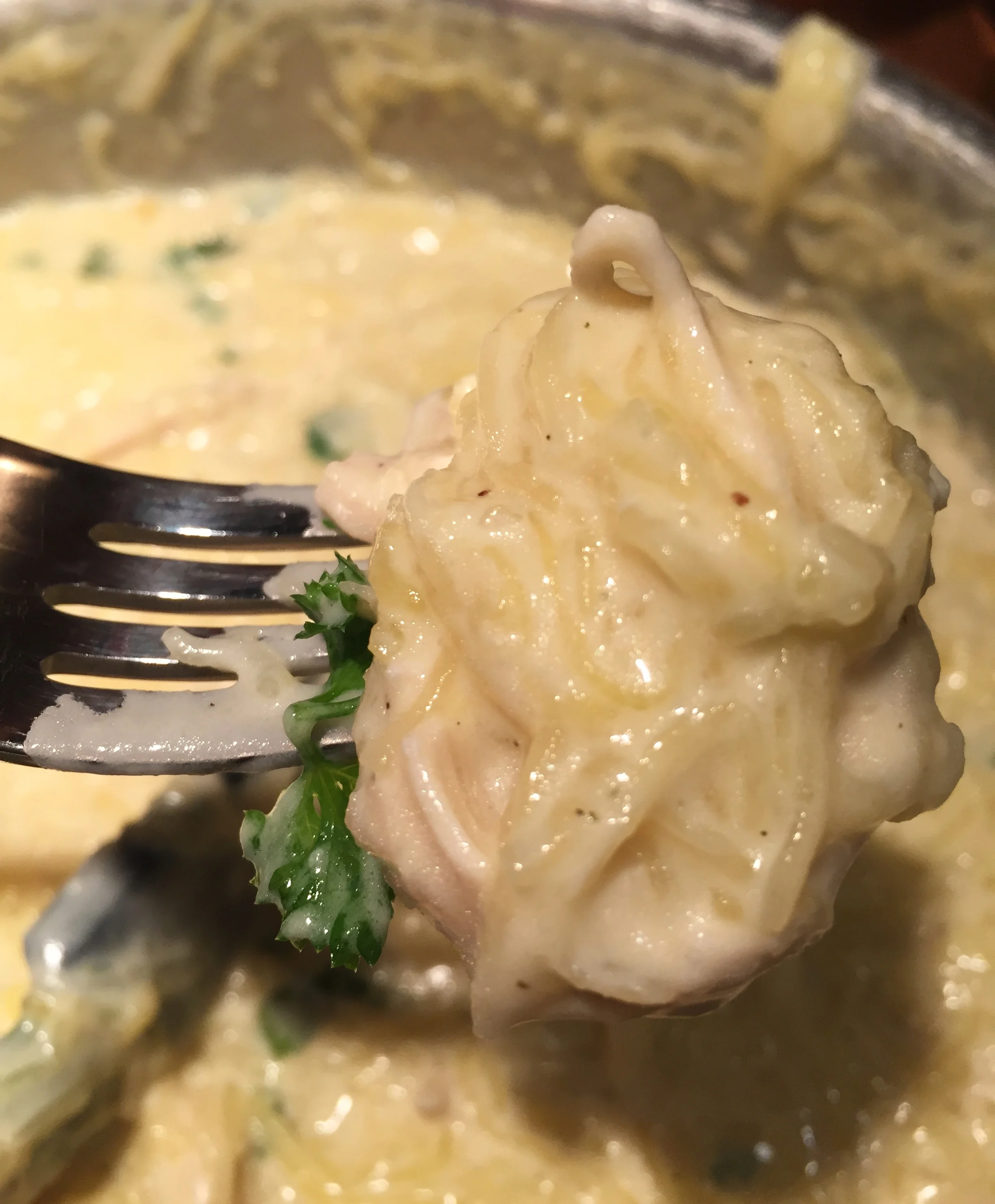 Chicken Spaghetti Squash Alfredo