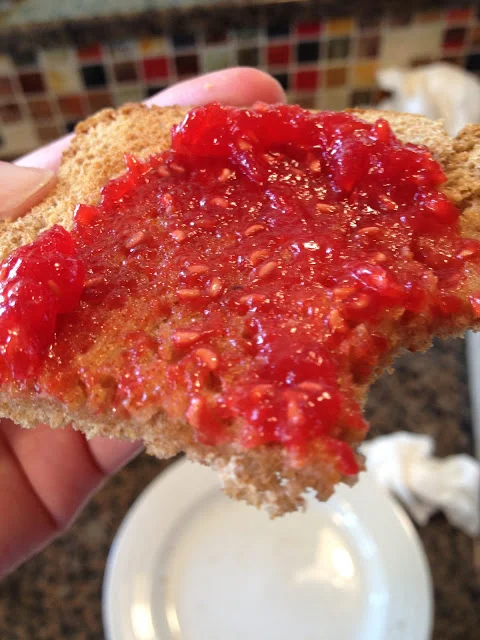 Warm homemade jam on toast with real butter. If you could have seen me at that moment, you would have seen my happy dance. Yes, I am a kitchen nerd.
