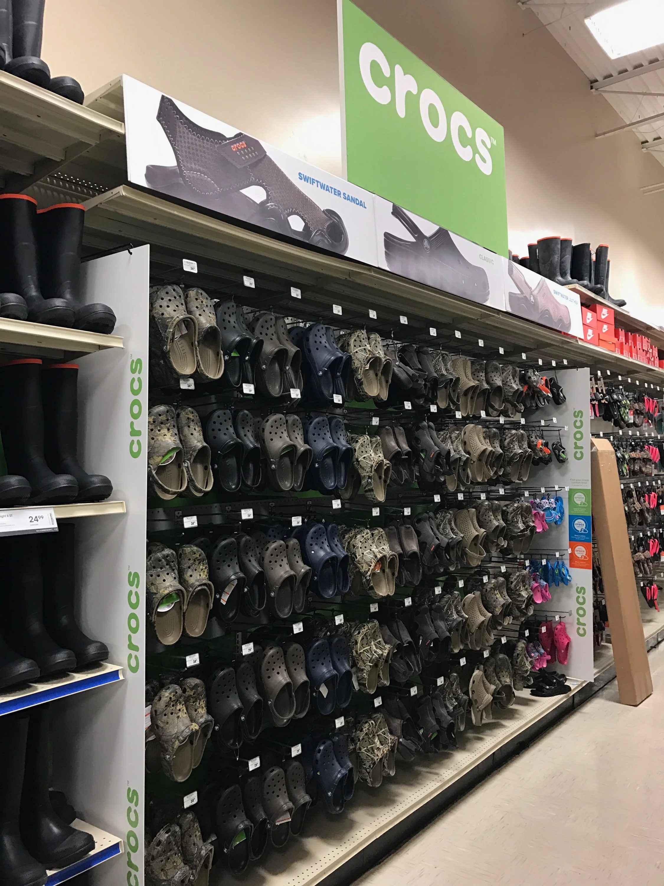 academy kids crocs