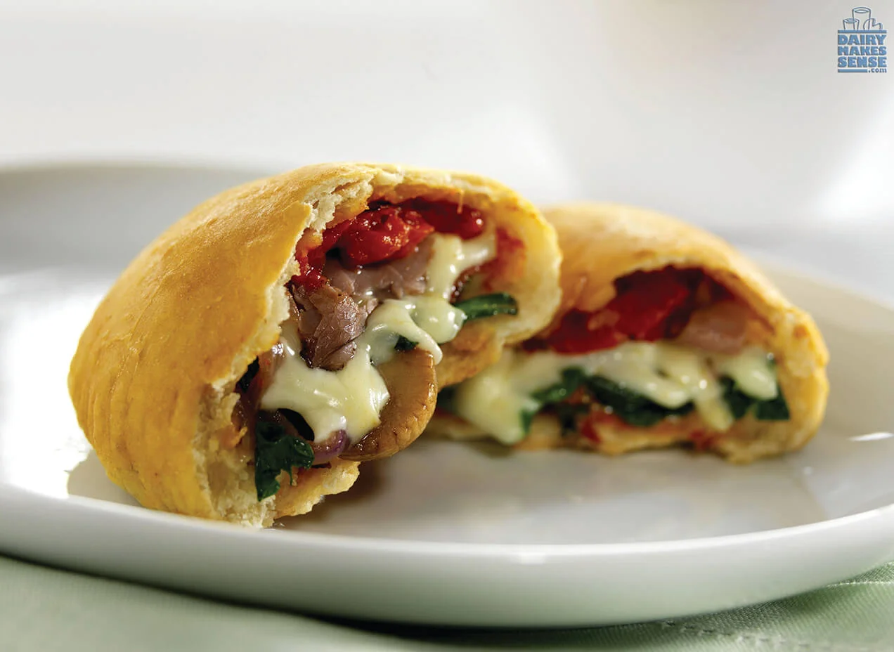 ThreeCheese, Veggie and Beef Calzone Iowa Food & Family Project