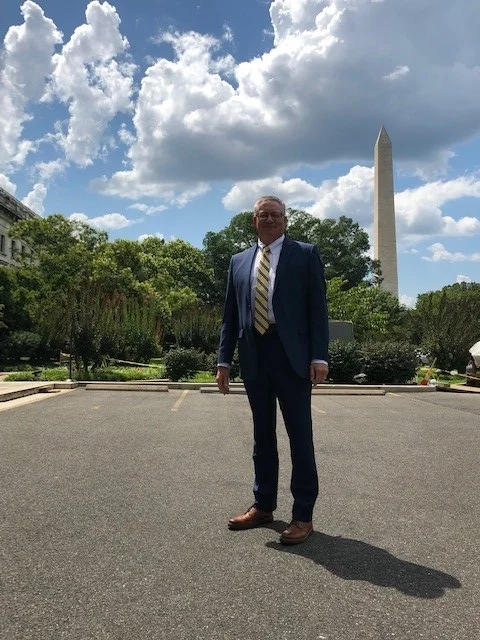 Outside the USDA building after meetings with former Iowa Secretary of Agriculture Bill Northey. Photo credit: Tom Oswald.