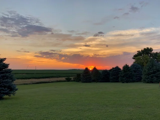 Summertime sunset at the Oswald farm near Cleghorn. Photo credit: Susanne Oswald.