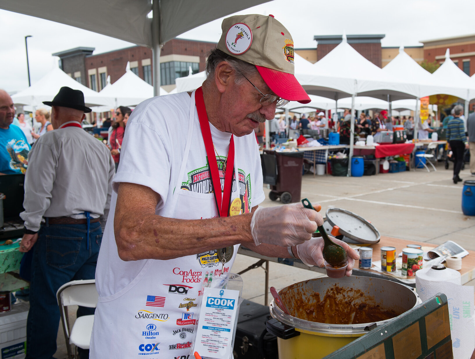 Contestants compete during the World Champion Chili Cook-off in Ankeny. Photo credit: Joseph L. Murphy/Iowa Soybean Association