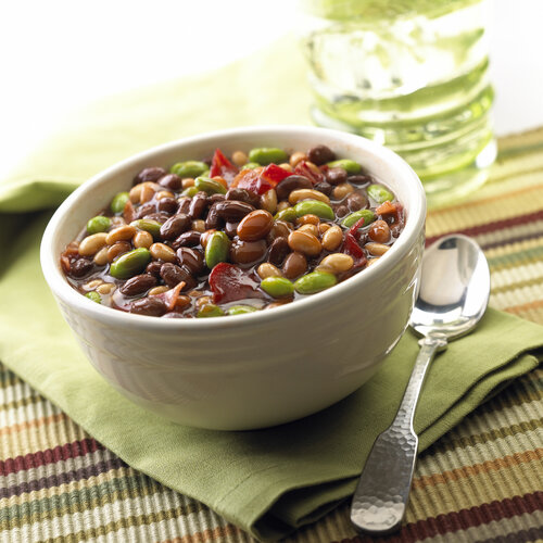  Slow Cooker Edamame &amp; Calico Beans courtesy of The Soyfoods Council. 