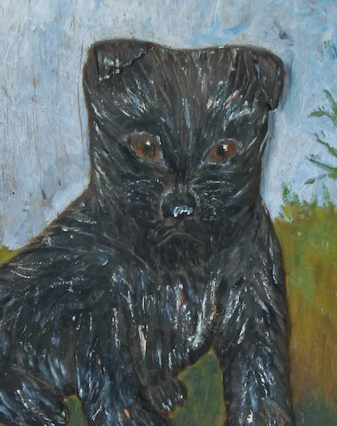 Carved Scottie Plaque,