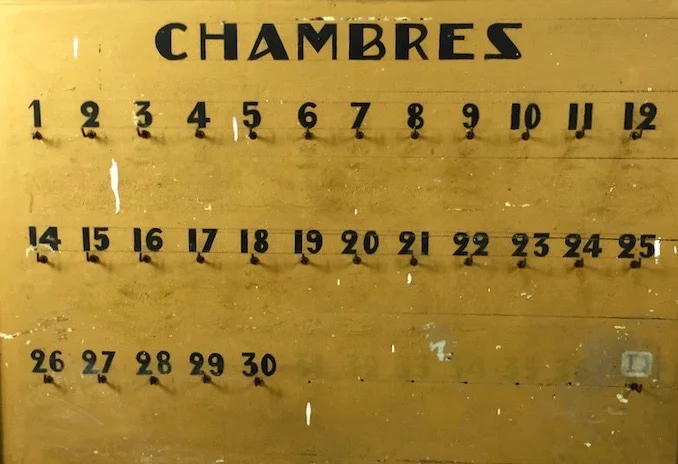 "Chambres" Hotel Key Board