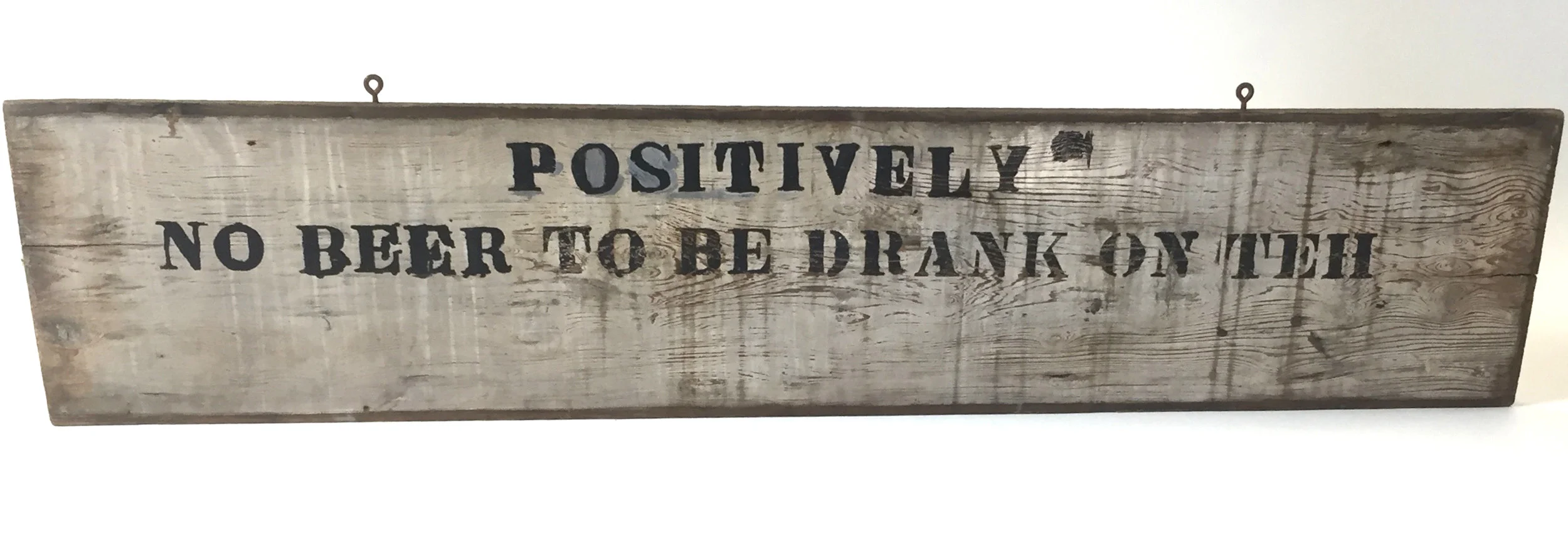VIntage No Beer Drinking Sign
