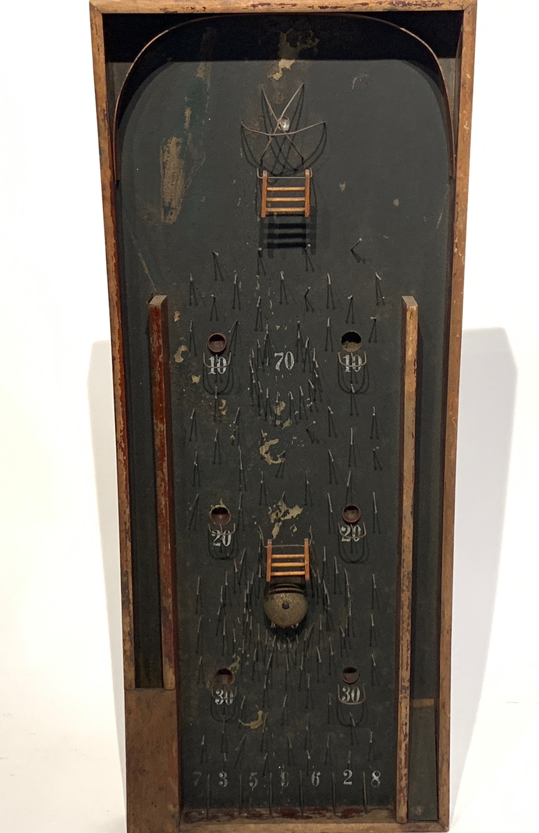    Painted wood, 37" x 14.5" x 3", American, 20th century  