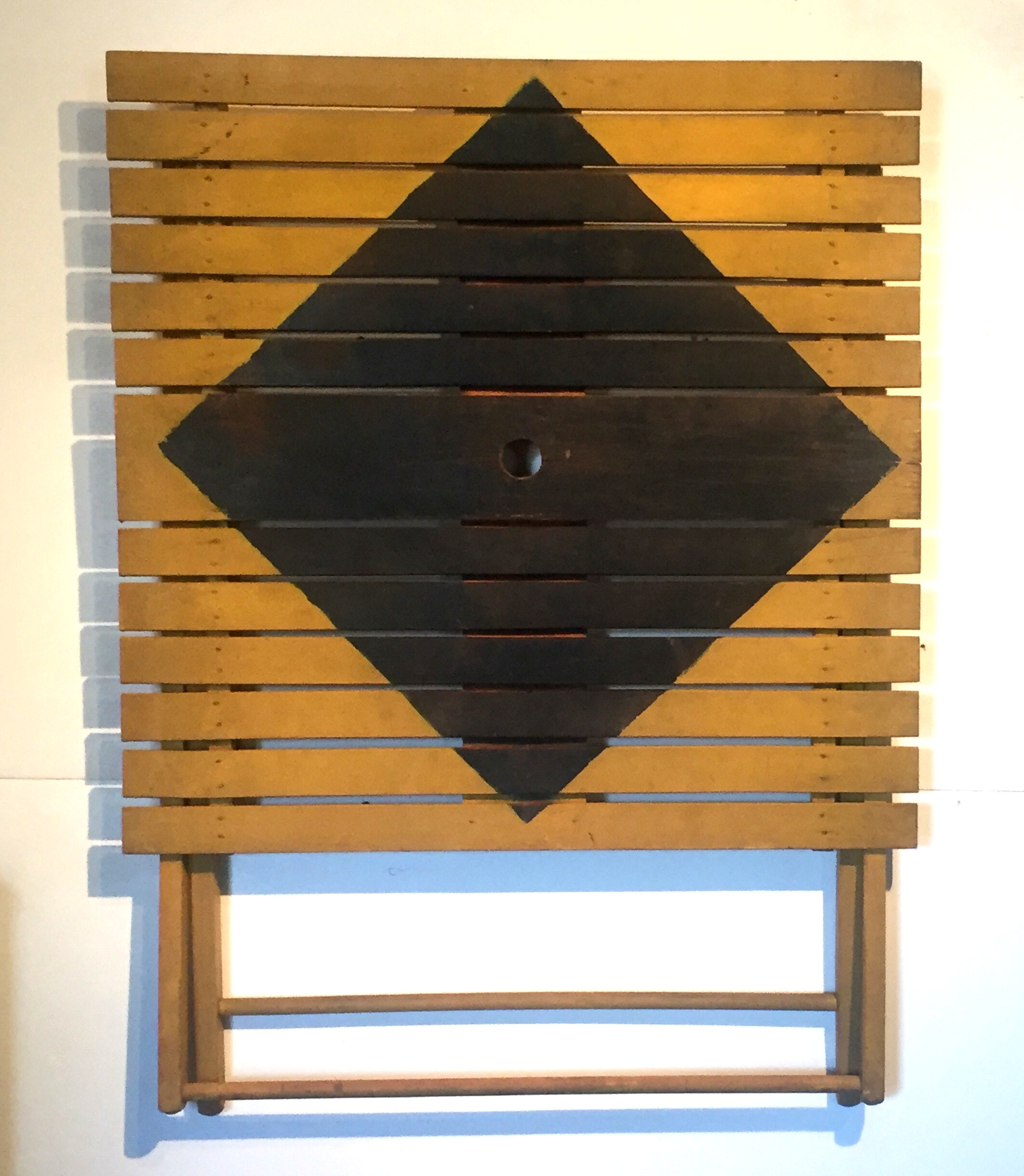   Painted wood, 28" x 28" x 29"h, American, mid-century.  