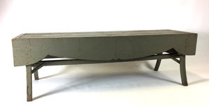 Folk Art Bench with Scalloped Edge