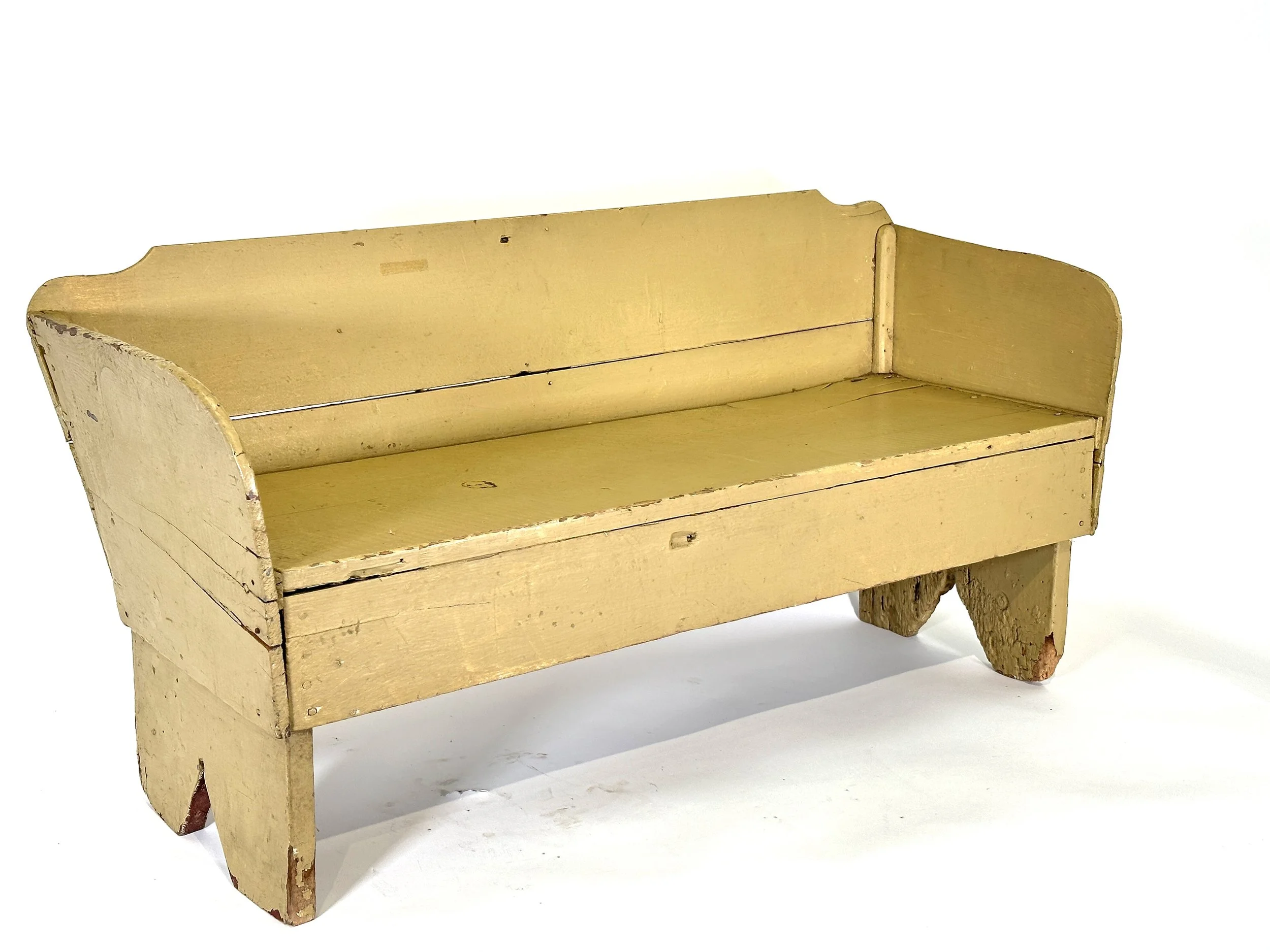 Small Amish Painted Bench.JPG