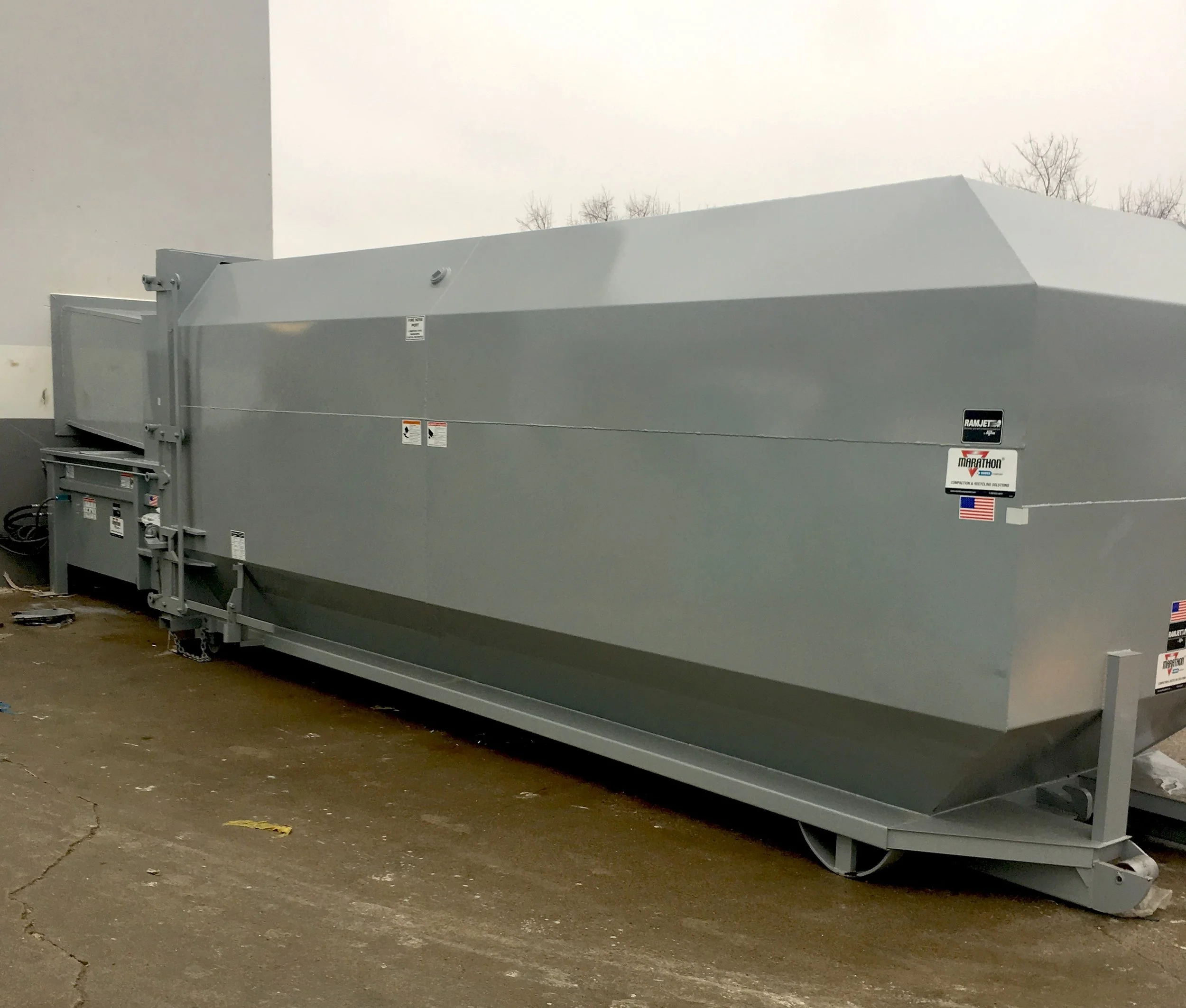 Rear Load Thru Wall Chute From Outside