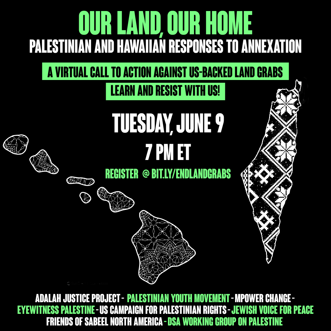 Webinar on Resisting Annexation from Palestine to Hawaii