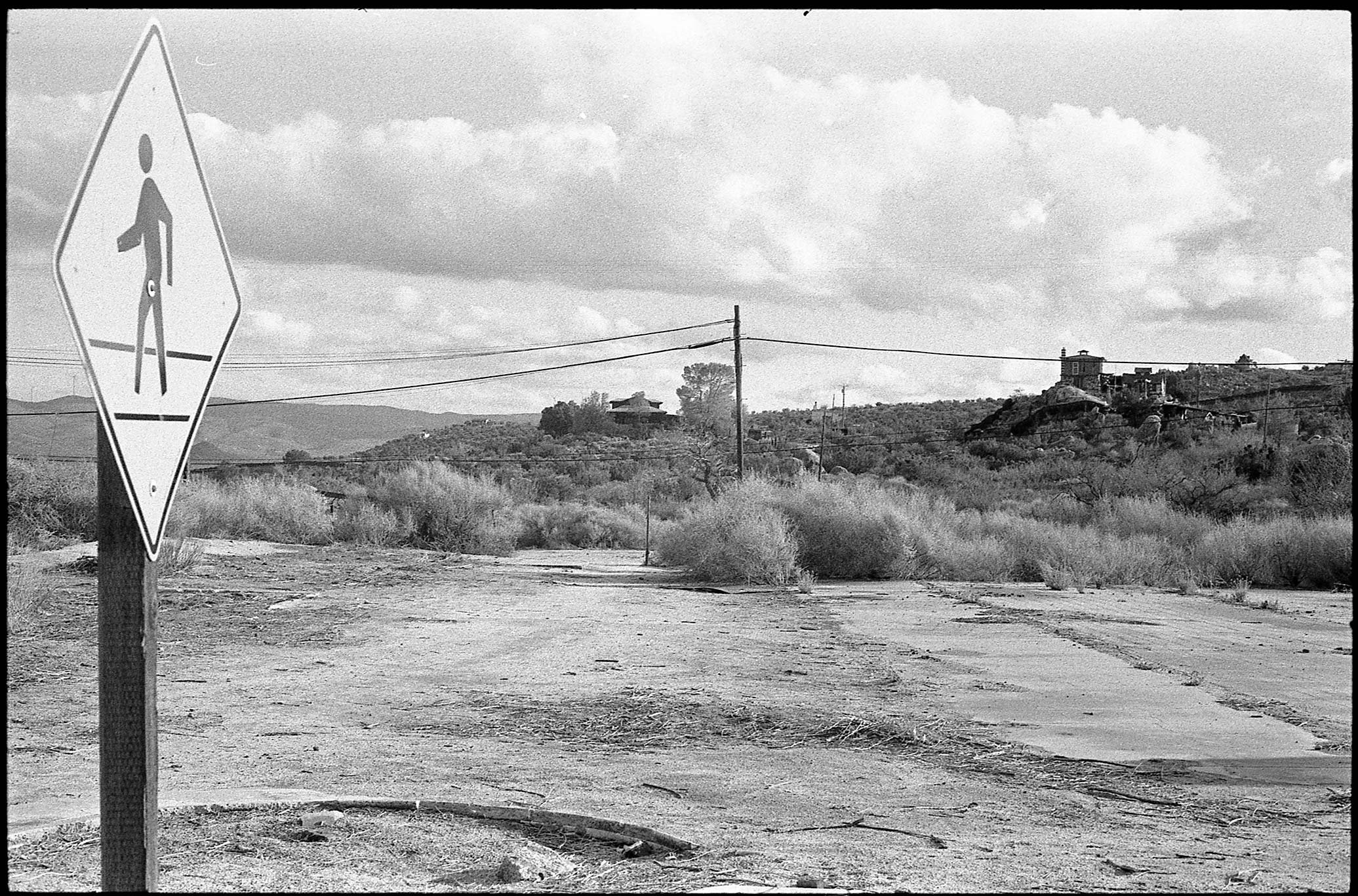 Cross Walk Sign, Jacumba Hot Springs CA, February 2022