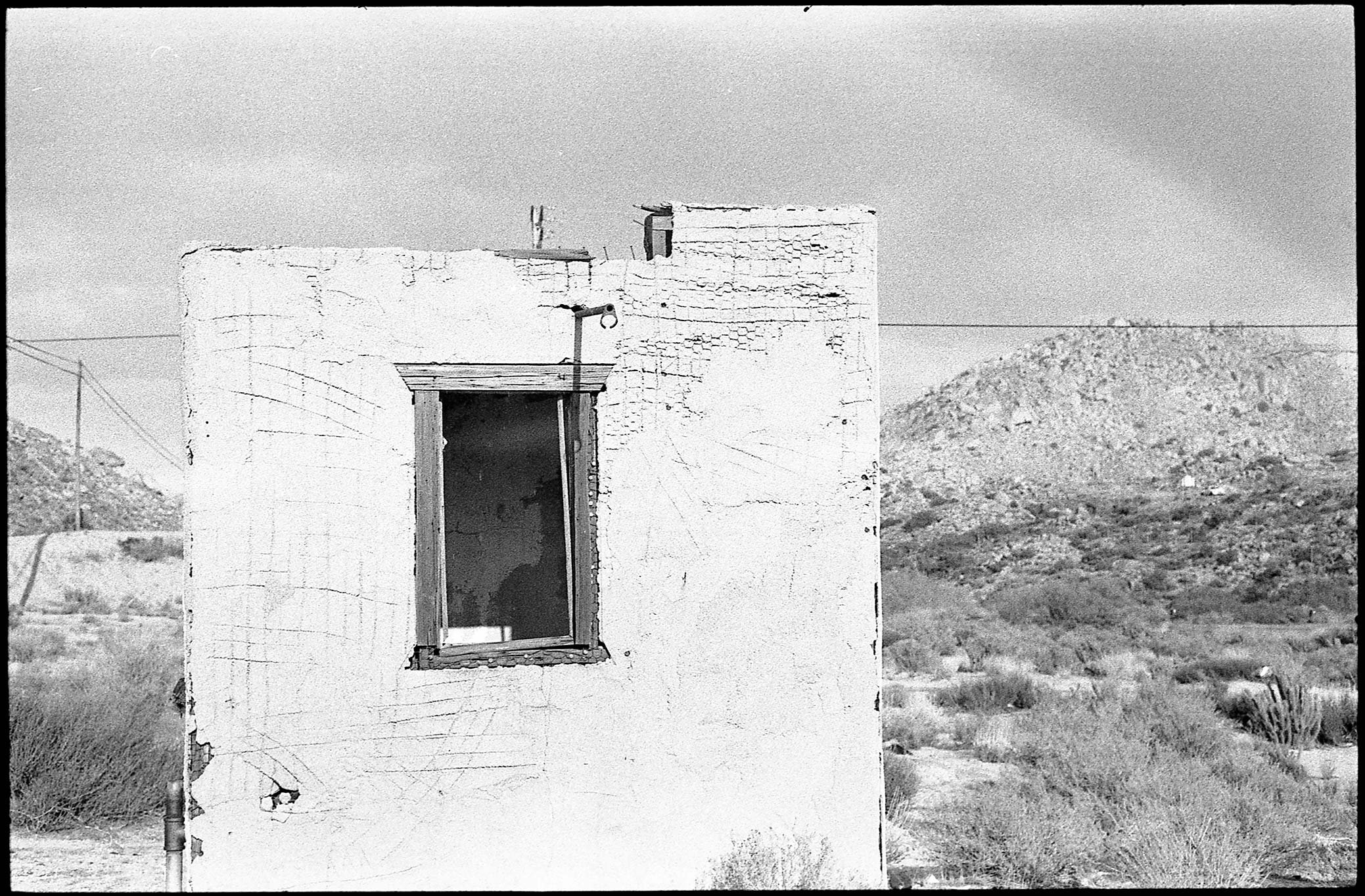 Scratched Plaster Casita and Rainbow, Jacumba CA, February 2022