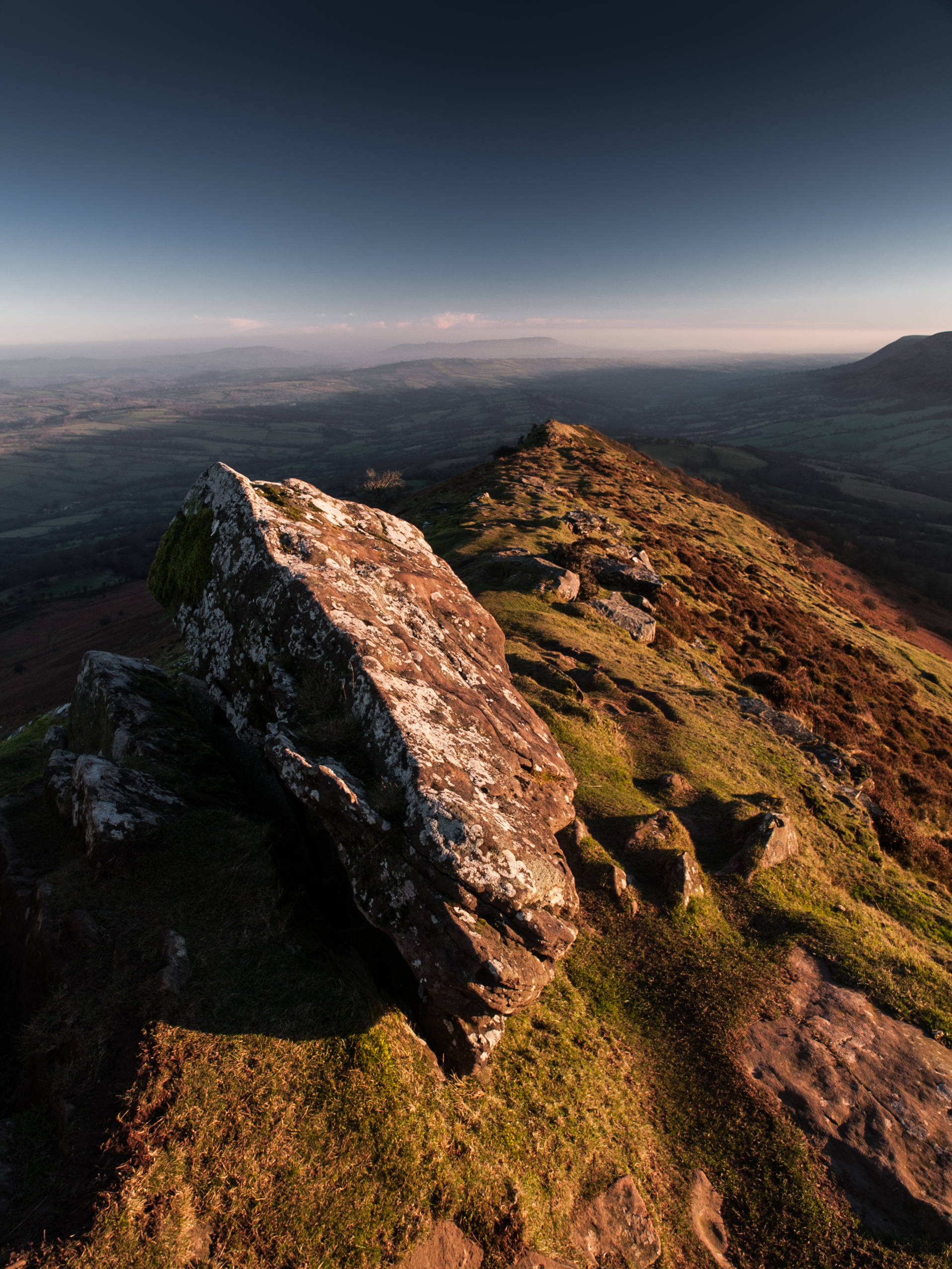 Olympus E-1. The Alien rock on Crib y Gath, Black Mountains. The English bit.