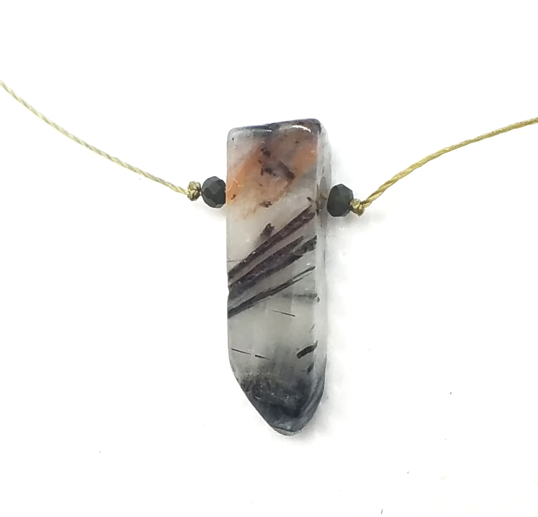 Rutilated Quartz Kevlar Necklace ~ Dainty, Durable + Intentional Daily Jewels