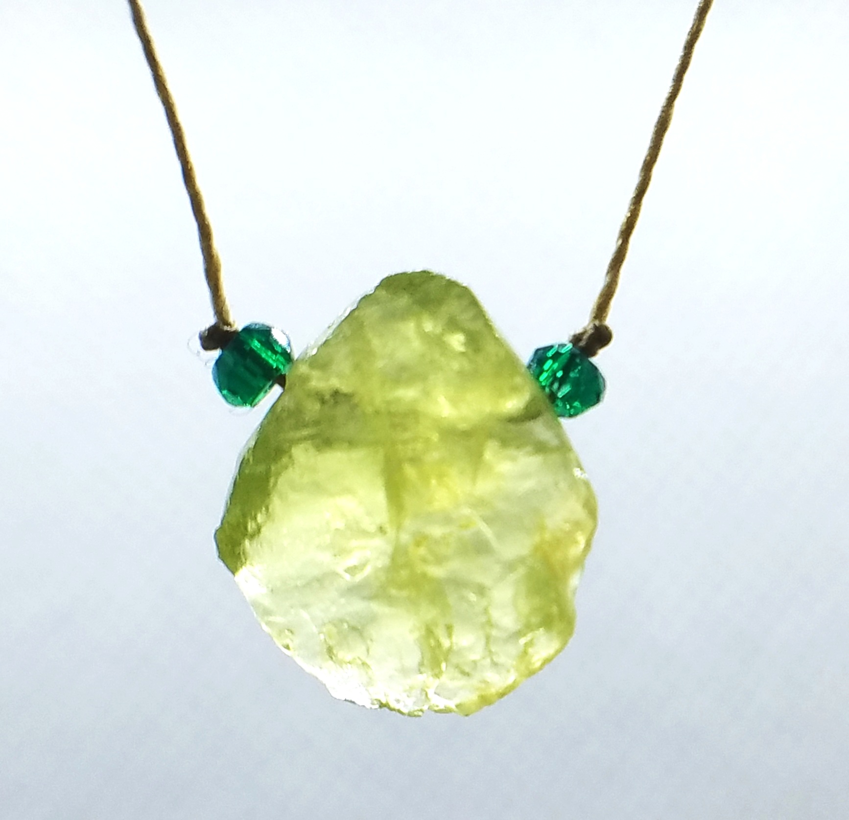 Peridot Kevlar Necklace ~ Dainty, Durable + Intentional Daily Jewels